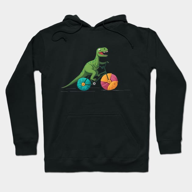 Dinosaur Yarn Bike Hoodie by MordaxFurittus